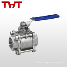 dn15 3 pcs cf8m bsp thread encapsulated ball valve